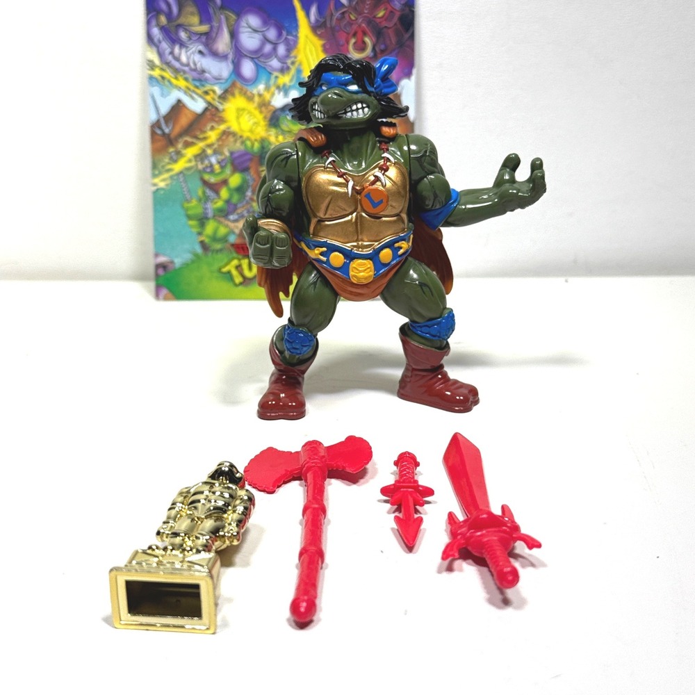Playmates TMNT Savage Leo Action Figure 1994 Forgotten Sewer w/ Comic Book